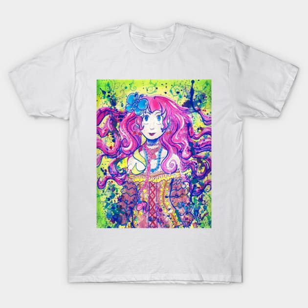 Butterfly Girl T-Shirt by saradaboru